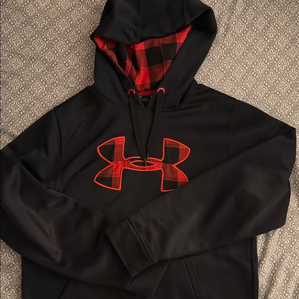 Under Armour Black and Red Kids Hoodie Small GUC